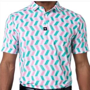 Bad Birdie Deion Sanders  "Prime Time" Stretch Golf  Polo Shirt Men's Size XL